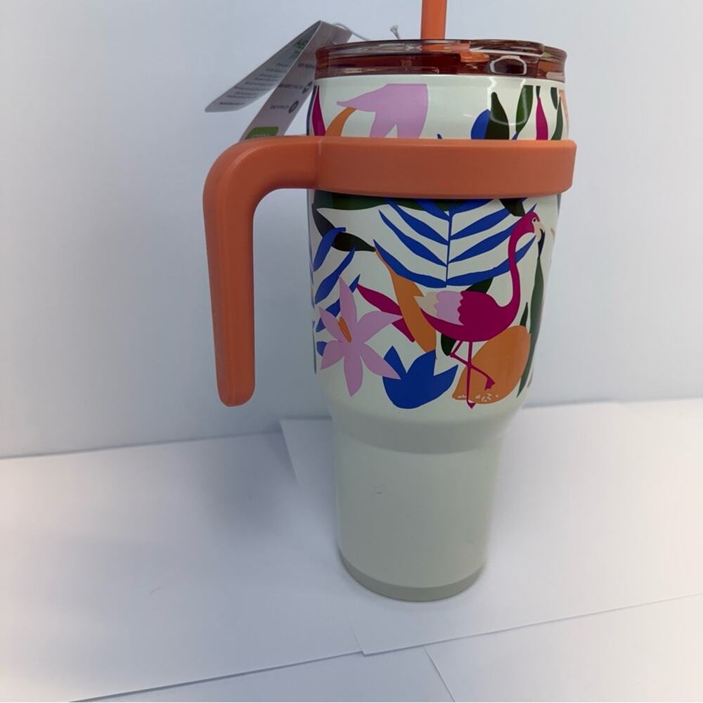 Reduce 40oz Cold 1 Vacuum Insulated Tumbler Mug Stainless Steel flamingo - Picture 3 of 12